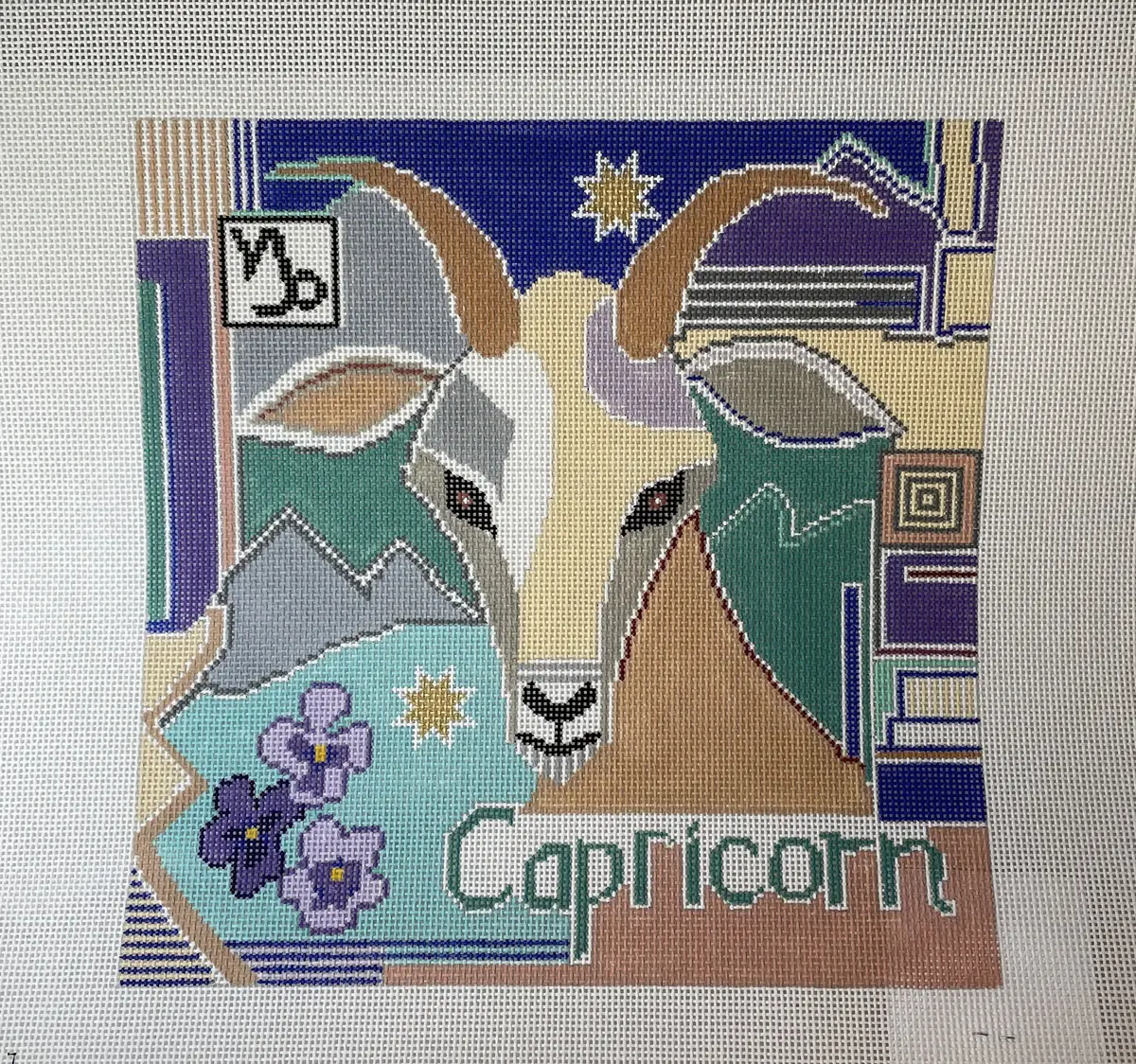 * Doolittle Stitchery Z112 Capricorn Zodiac Square 1