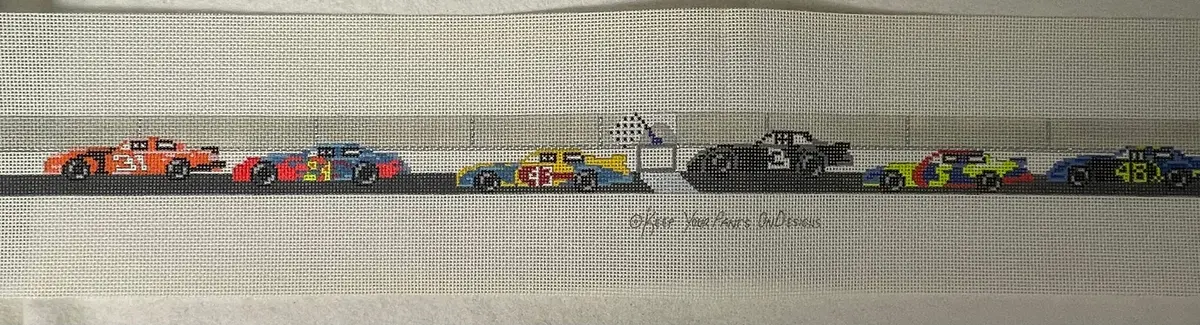 * Cbk Needlepoint Collections 340 Race Car Belt 1
