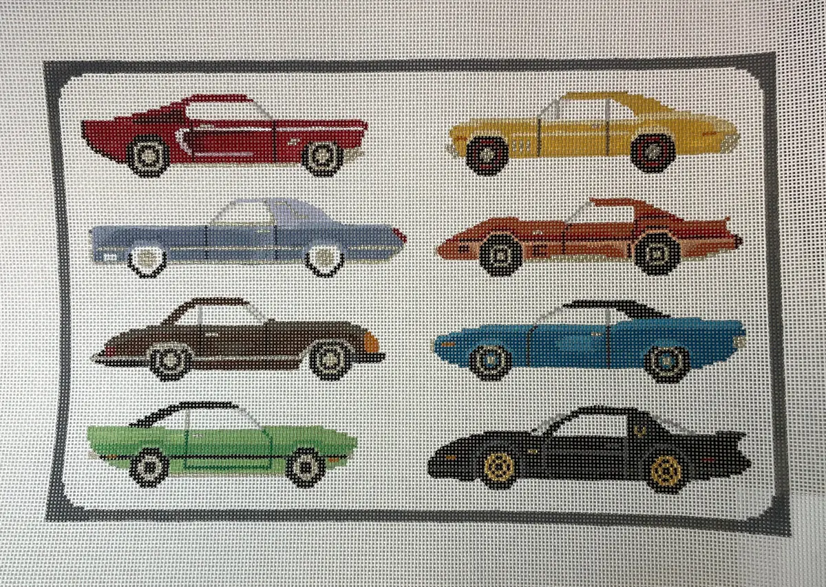 * Jp Needlepoint L263 Car's Of The 1970'S 1