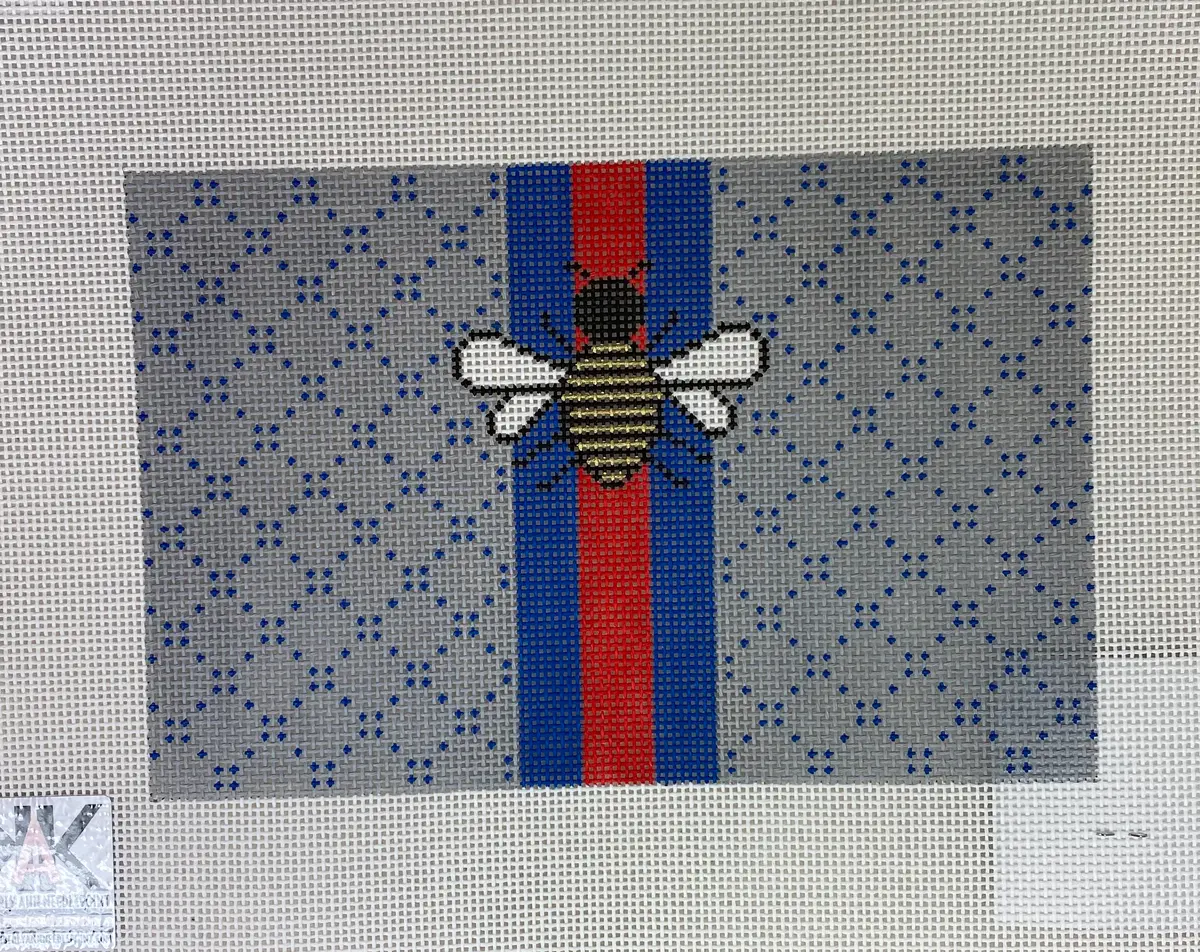 * Kimberly Ann Needlepoint Bee Gucci Inspired Stripes Sf-05A 1