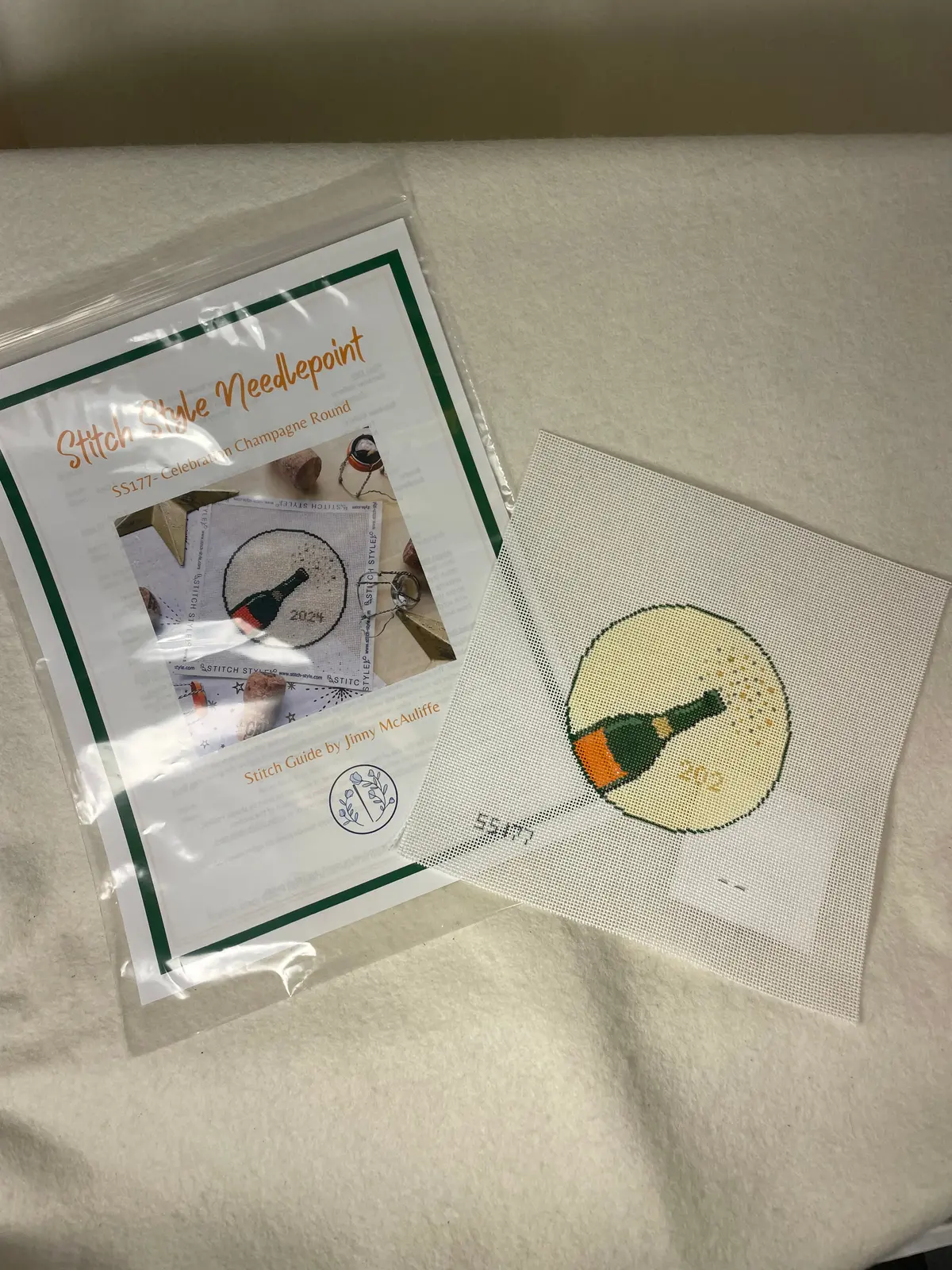 * Stitch Style Ss177 Celebration Champagne Round- Stitch Guide By Jinny Mcauliffe 1