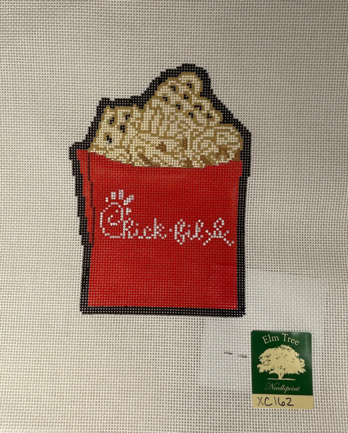 * Elm Tree Needlepoint Xc162 Chick Fil A Waffle Fry 1