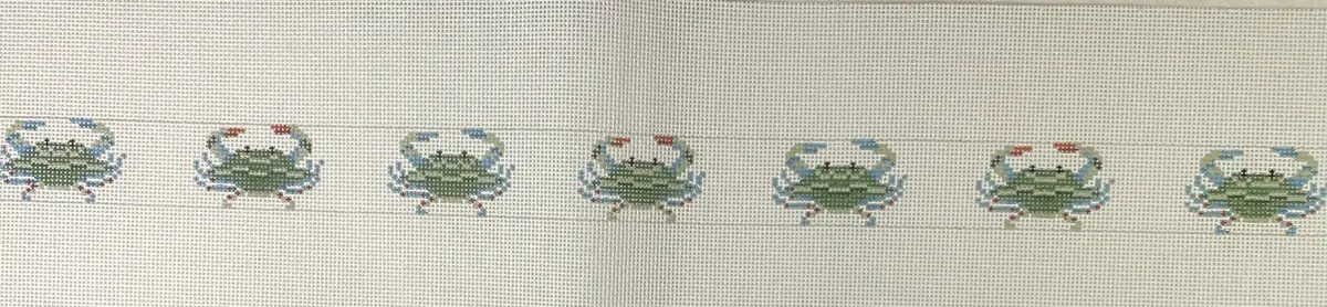 * Susan Roberts Needlepoint 3524 Blue Crabs Belt- 18M 1