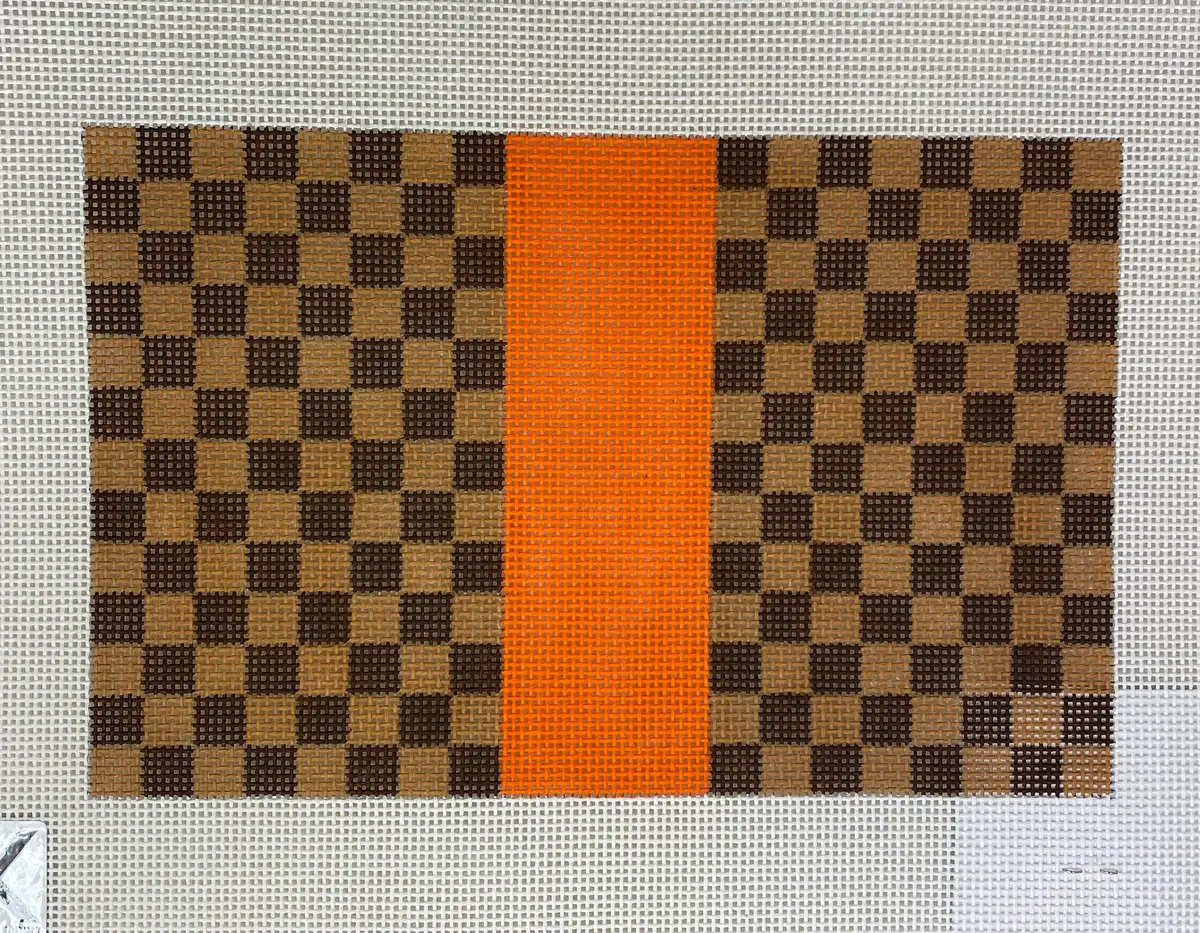 * Kimberly Ann Needlepoint Sf06a Louis Square Orange 1