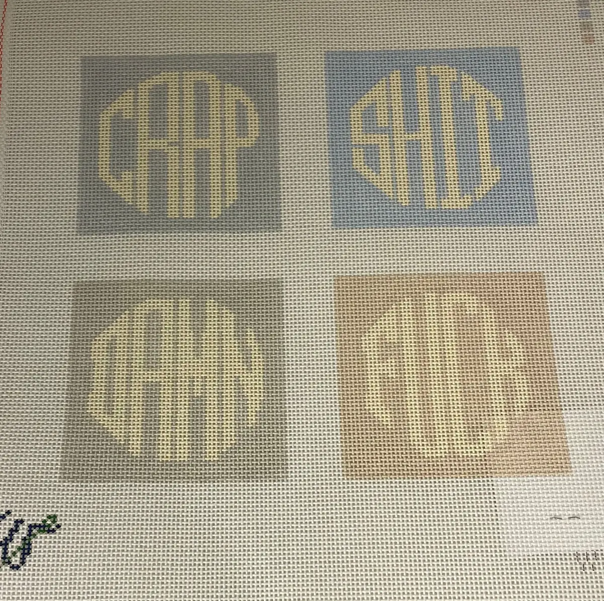 * Wipstitch 166 Neutral Blue Dirty Coasters 1