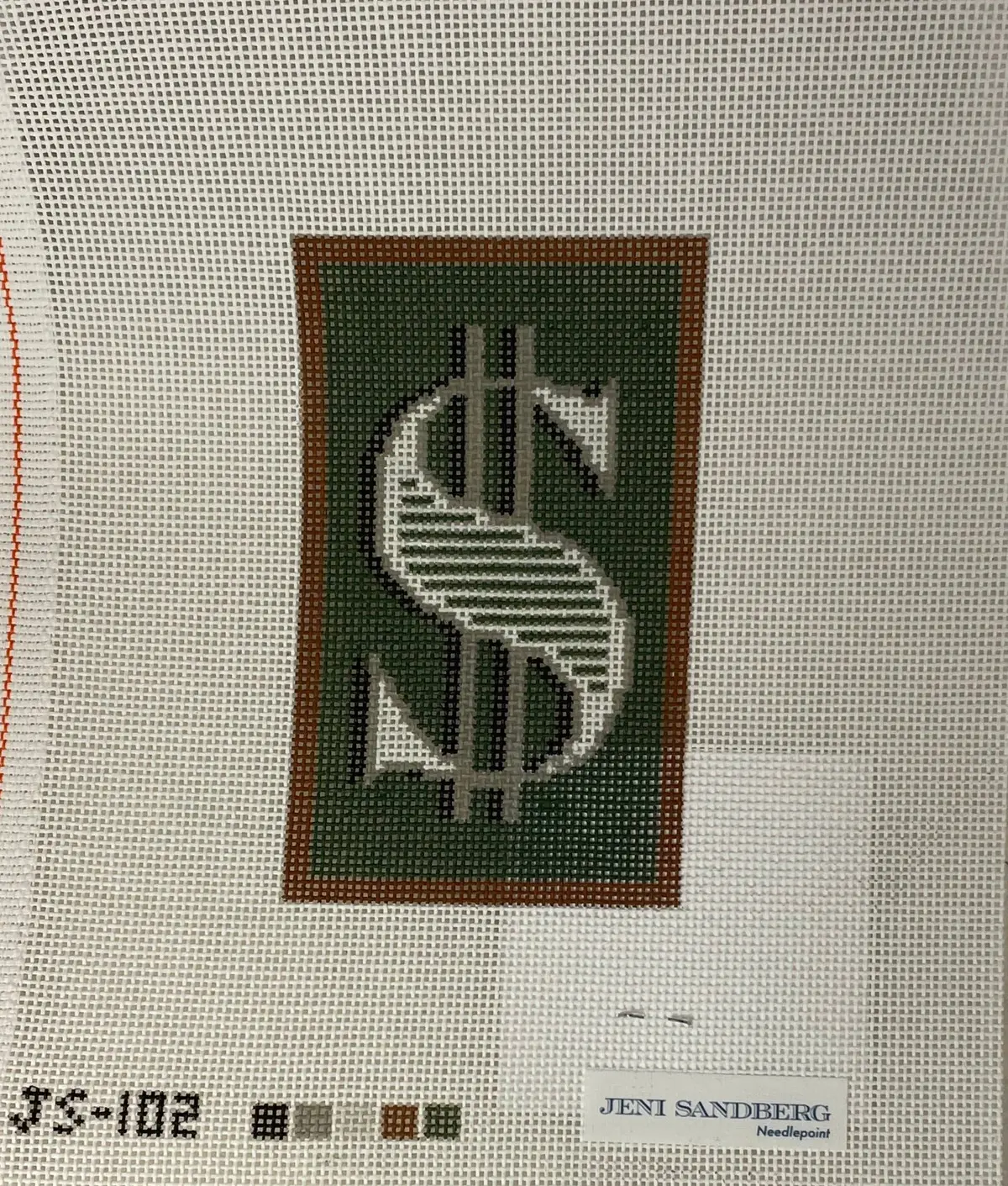 * Jeni Sandberg Js102 Dollar Sign Paperweight Canvas 1
