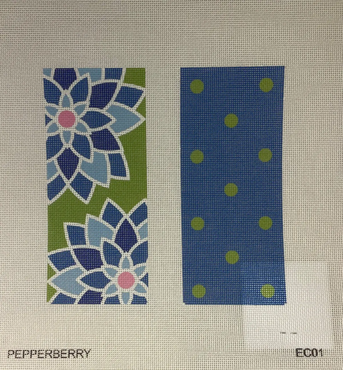 * Pepperberry Designs Ec01 Graphic Flower Eyeglass Case, Blue 1