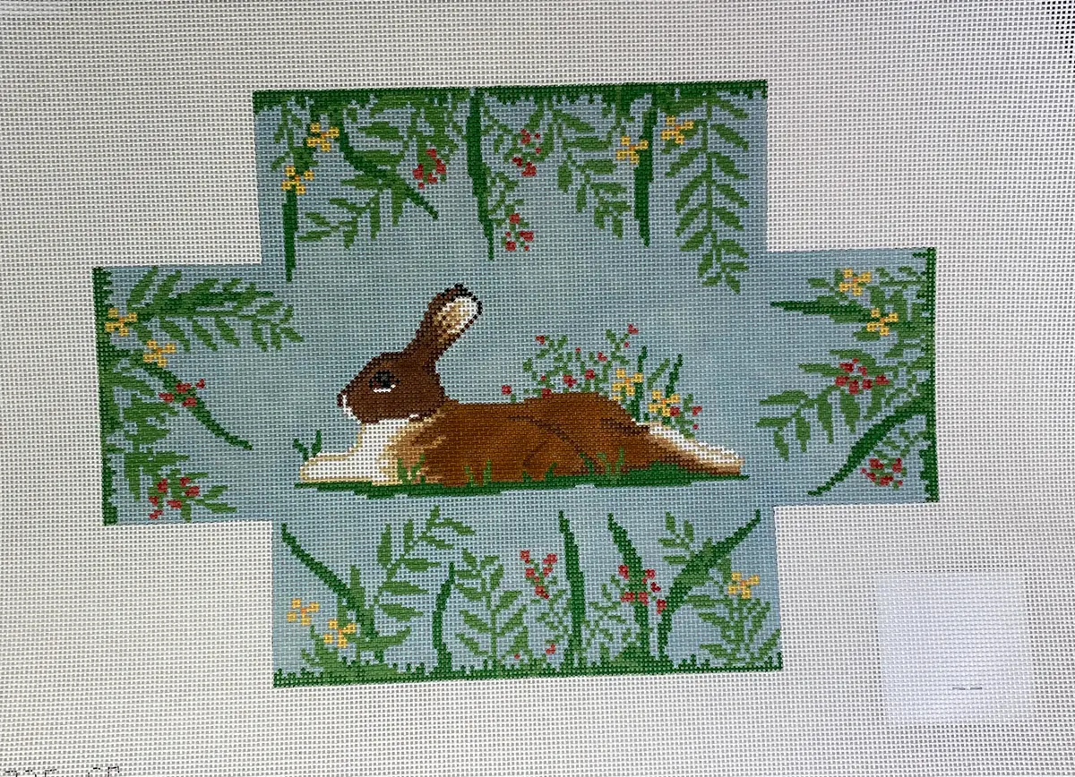 Susan Roberts Needlepoint 6325 Rabbit In Flowers 1