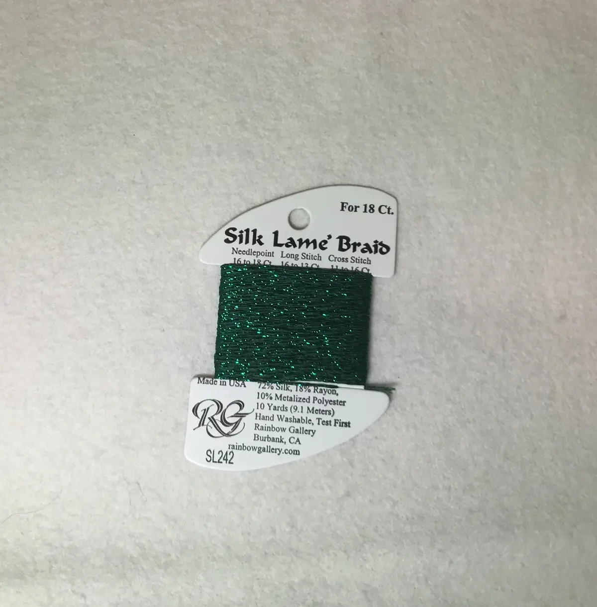 Silk Lame Braid Sl242 Peacock Green 1
