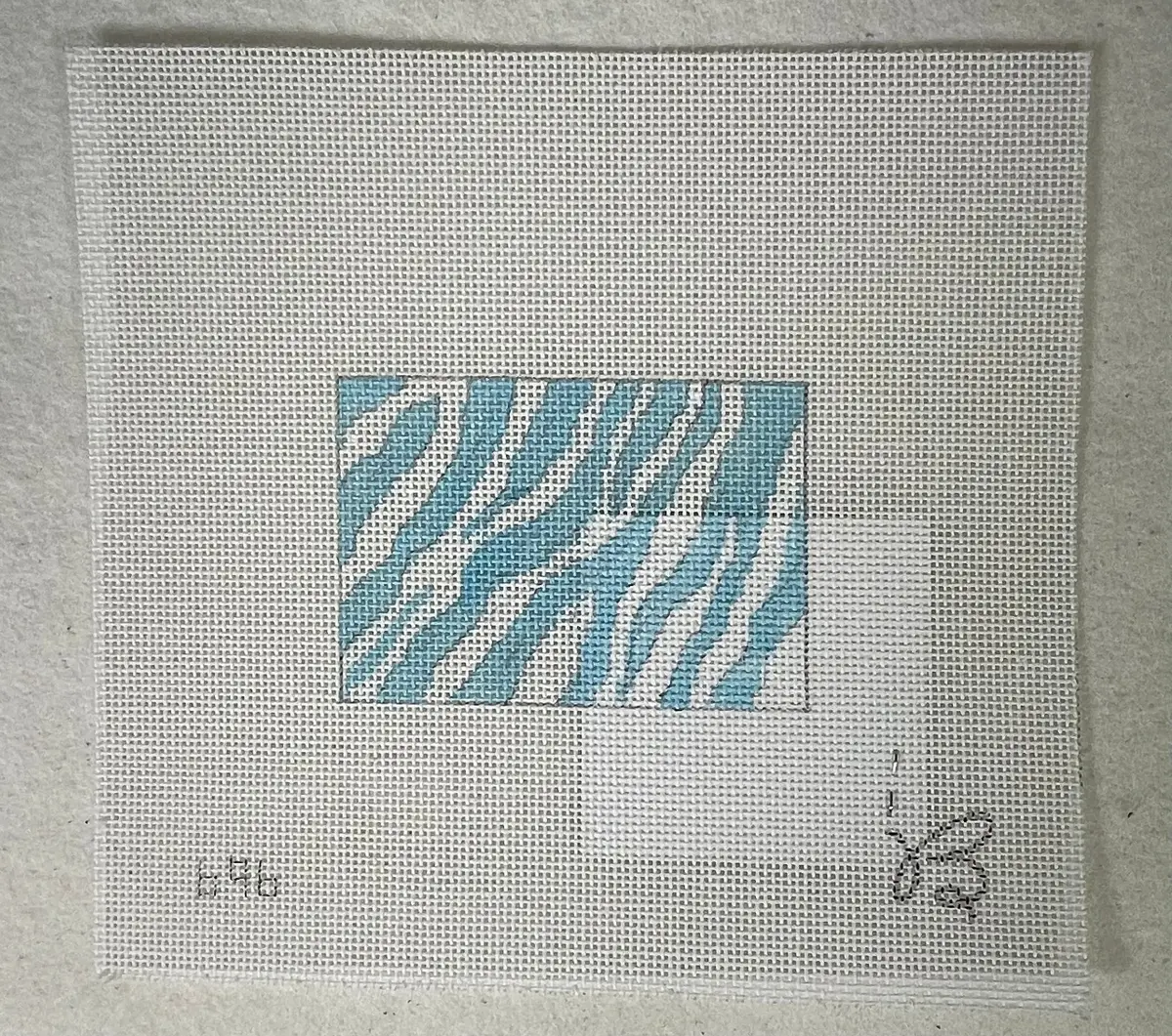 * Beth Grantz Design Zebra, Blue/White 1