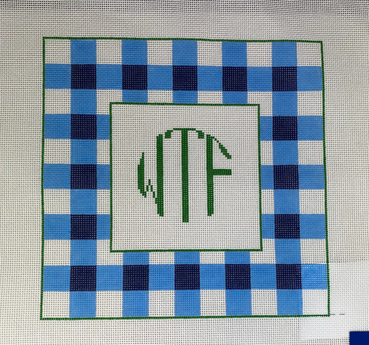 * Anne Fisher Needlepoint Af35 Wtf Monogram 1