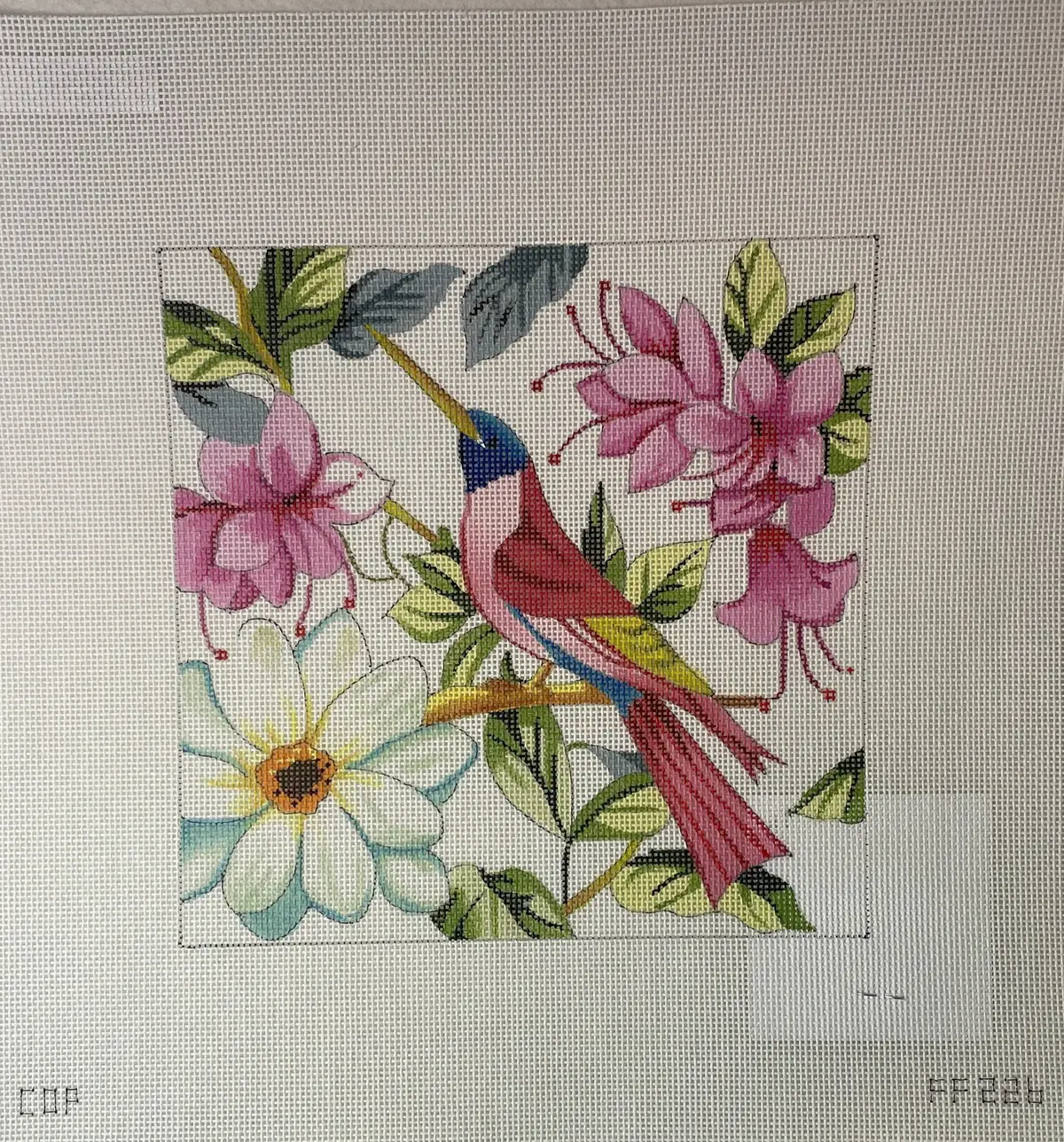 * Colors Of Praise Ff226 Floral With Pink Bird 1