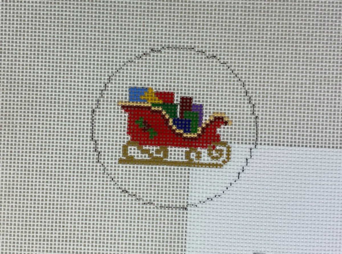 Susan Roberts Needlepoint 5911 Sleigh With Presents 1