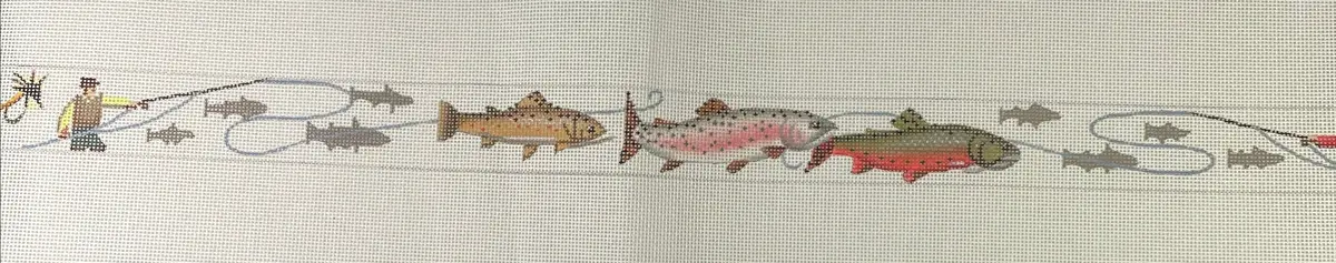 * Susan Roberts Needlepoint Ttb150 Fishing Belt- 18M 1