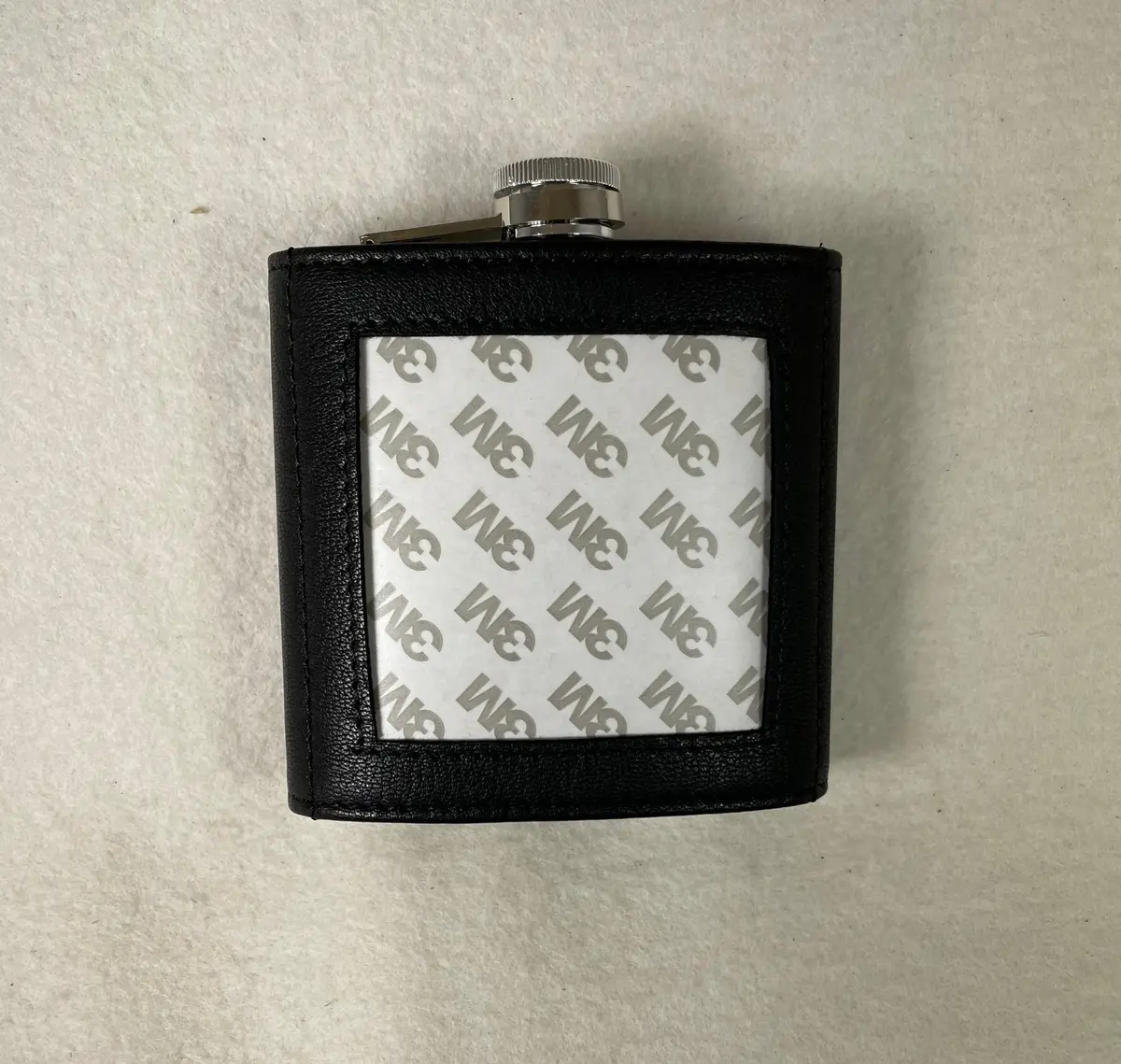 Self Finishing Leather Flask - Black 1