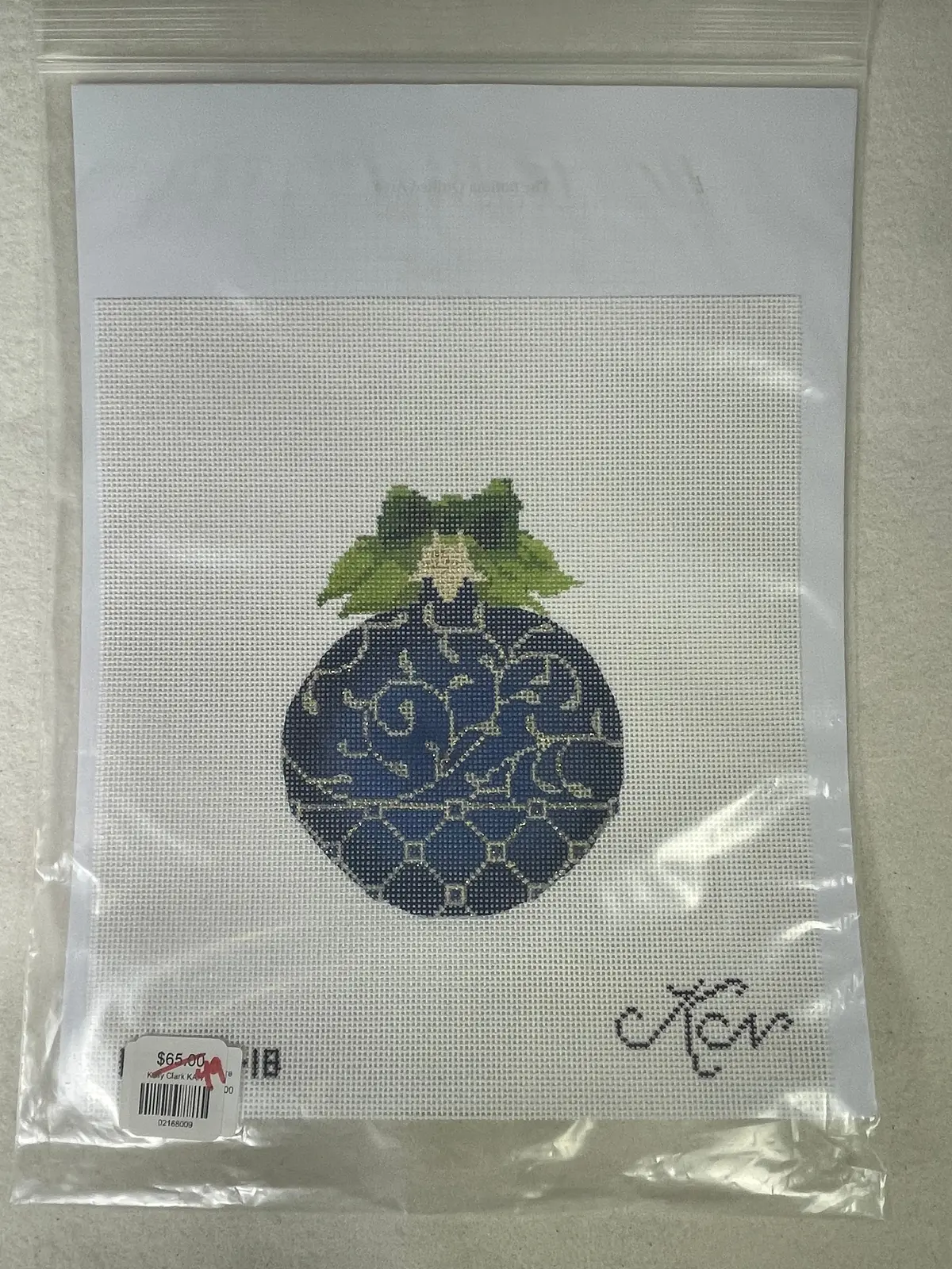 *Sale / Kelly Clark Kah 9-18 September Blue Sapphire Heritage Ornaments Canvas And Stitch Guide 1