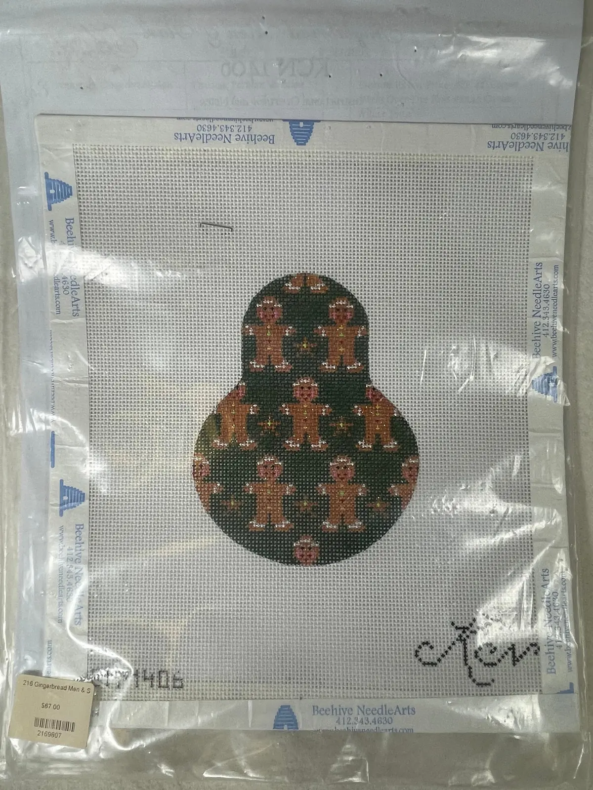 * Sale / Kelly Clark Designs 216 Gingerbread Men & Stars 1