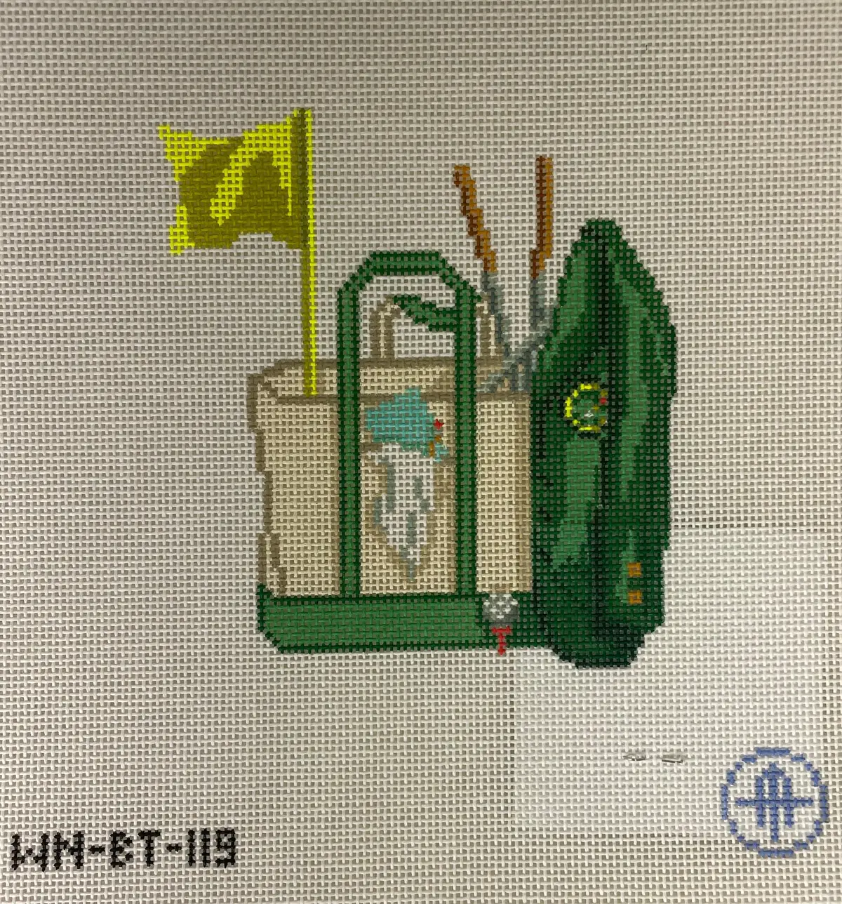 *Wheelhaus Needlepoint Bt119- Master's Of One Tote - 18 Mesh 1