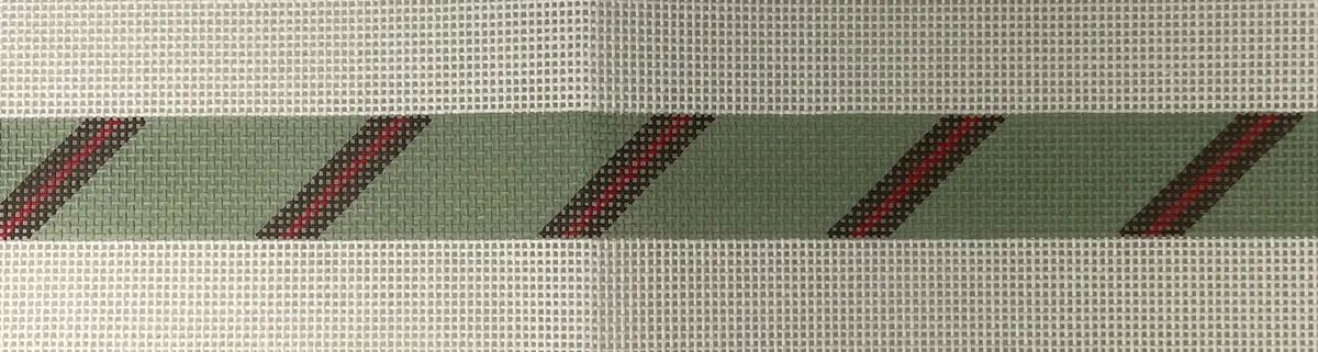 * The Meredith Collection 121Gg Diagonal Stripe Sage/ Brown/ Red 13M 1