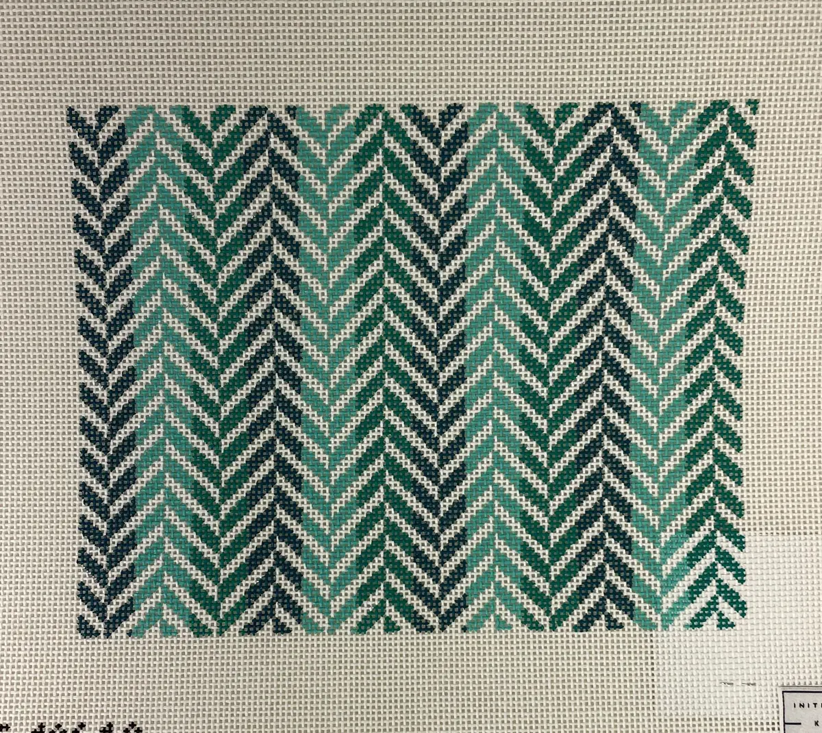 * Initial K Studio 1064A Herringbone Clutch- Turquoise 1