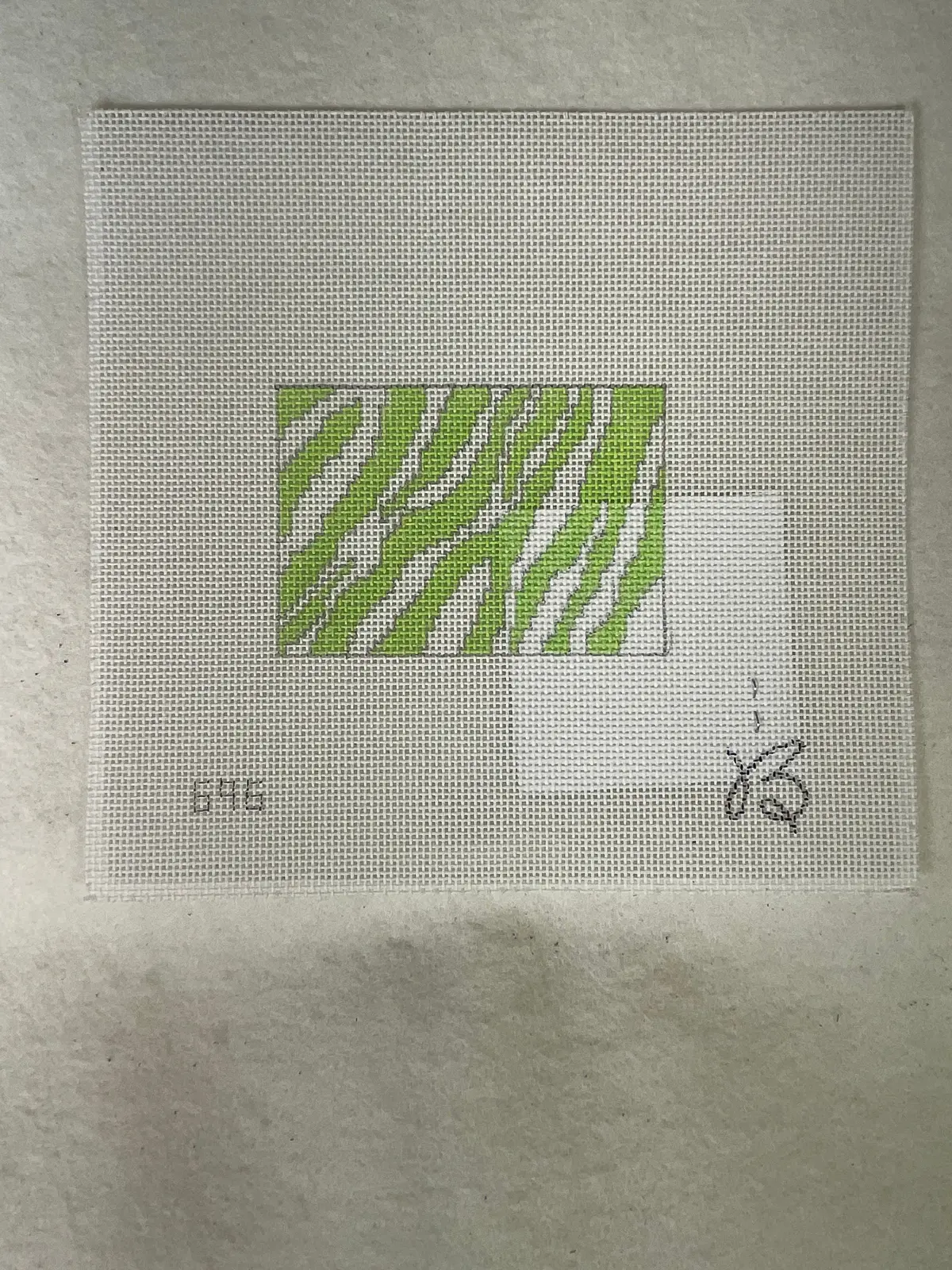 * Beth Grantz Design Zebra, Lime/White 1
