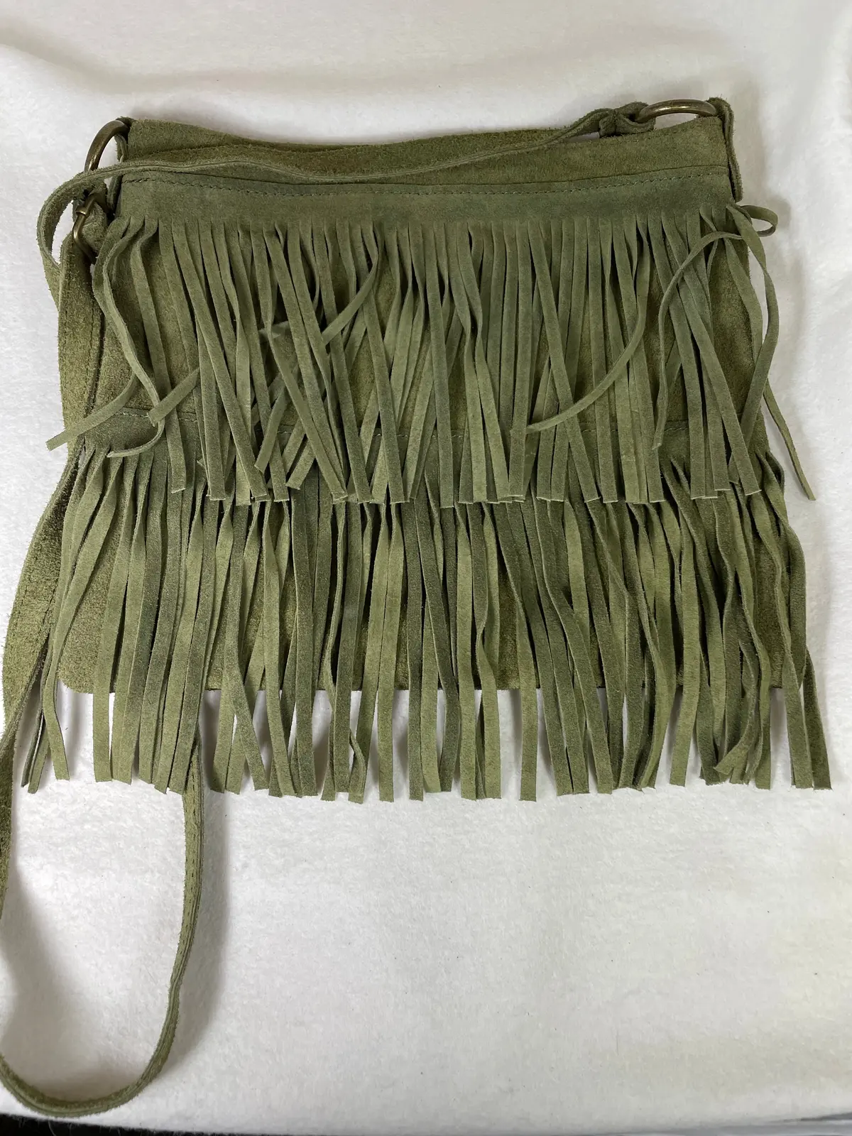 * Fringe Bag- Olive Green 1