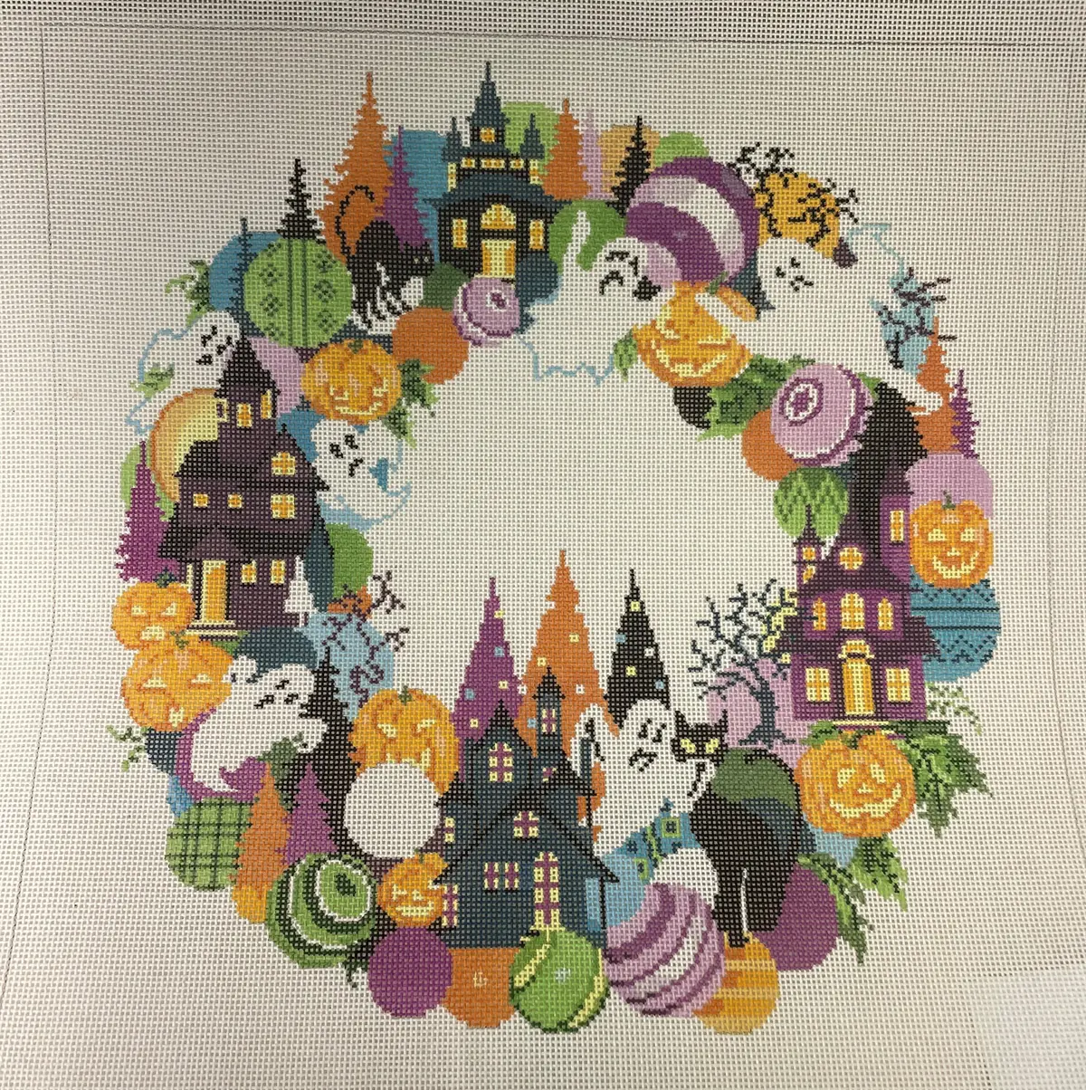 * A Stitch In Time 393 Halloween Wreath- 13M 1