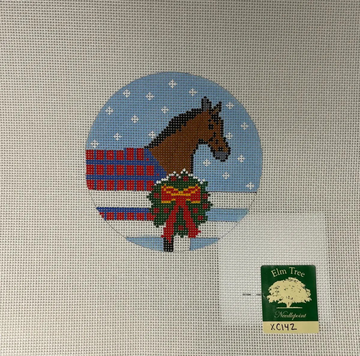 * Elm Tree Needlepoint Xc142 Christmas Time In The Field 1