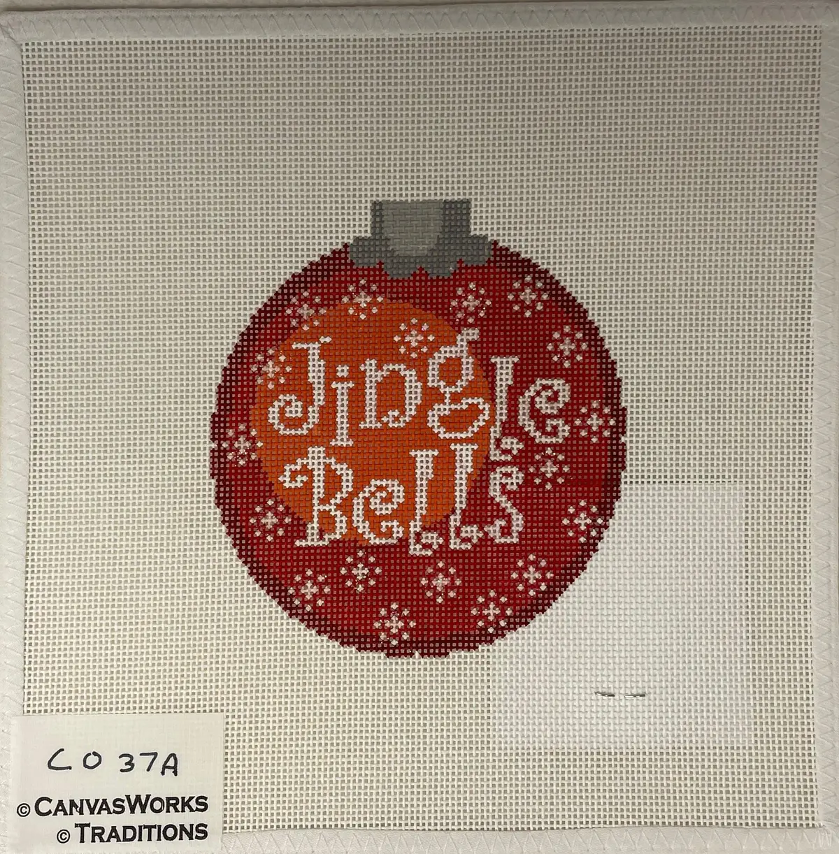 Canvasworks Co37a Jingle Bells Ornament/Red 1