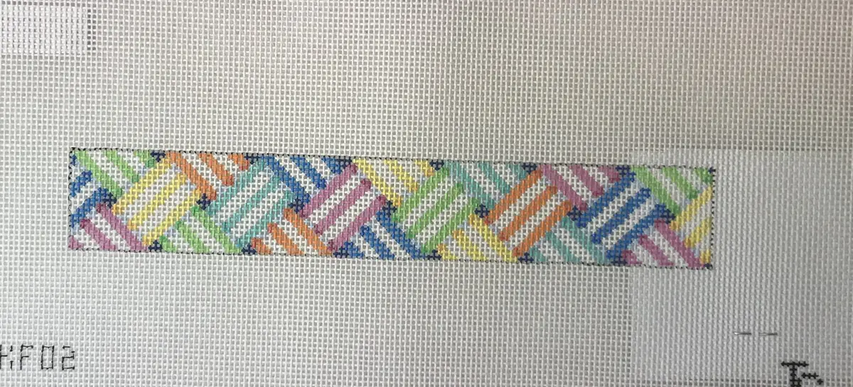 Two Sisters Needlepoint Kf02 Bright Ribbon Key Fob 18M 1
