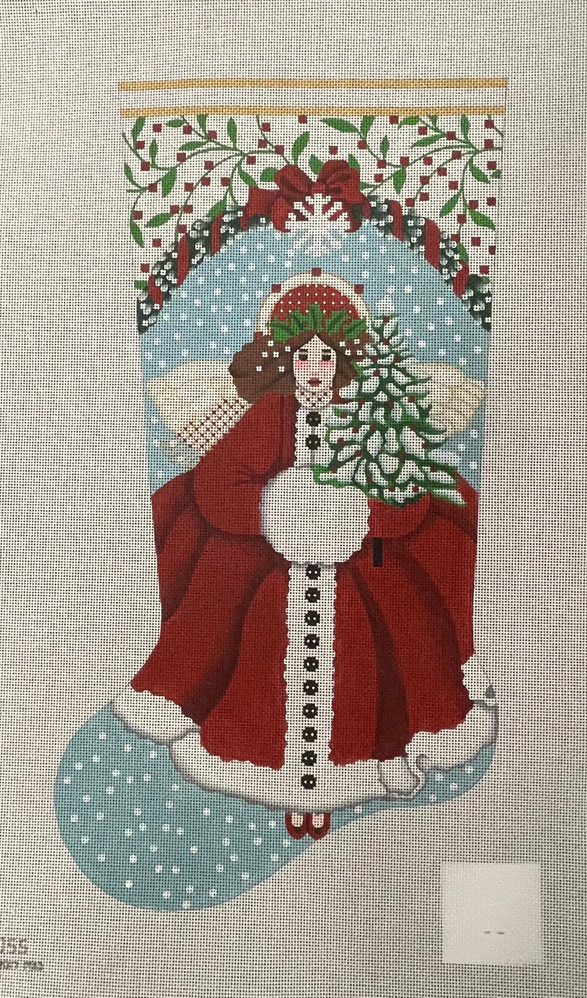 * Melissa Shirley 2055 Snowy Red Sock Stocking- 13M 1