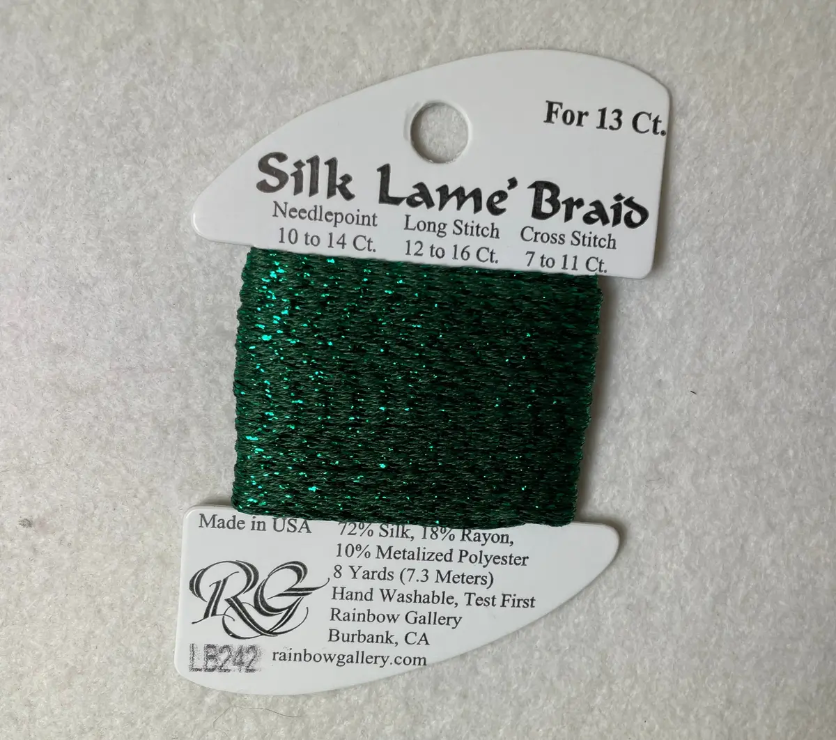 Silk Lame Braid Lb242 Peacock Green 1