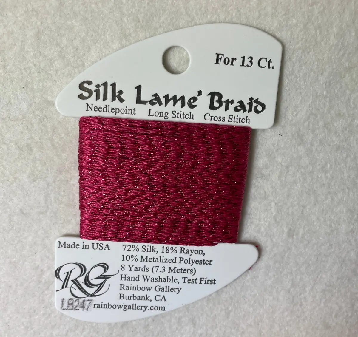 Silk Lame Braid Lb247 Paris Pink 1