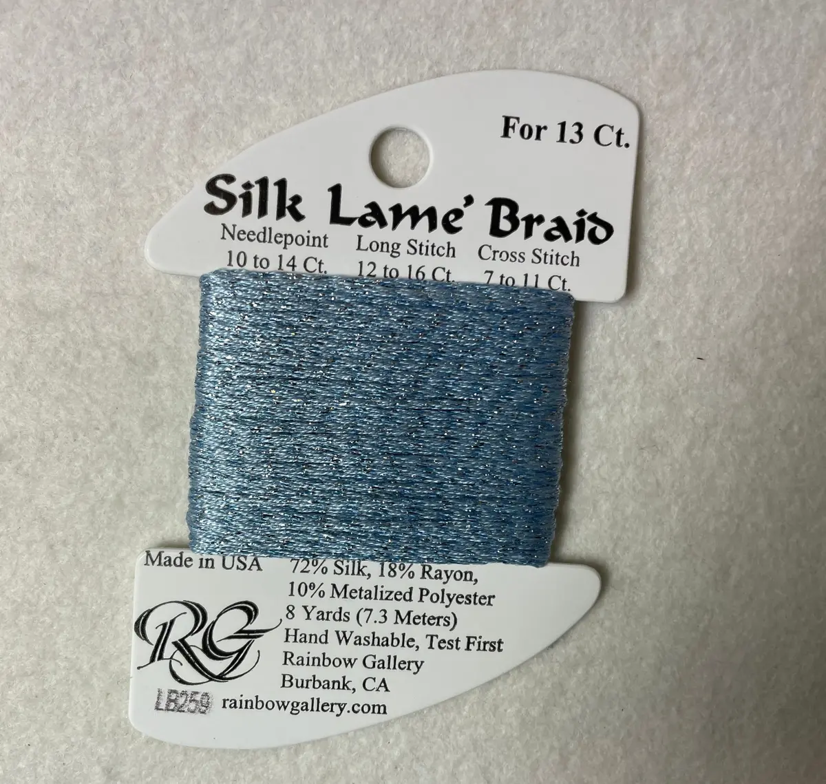 Silk Lame Braid Lb259 Blue Topaz 1