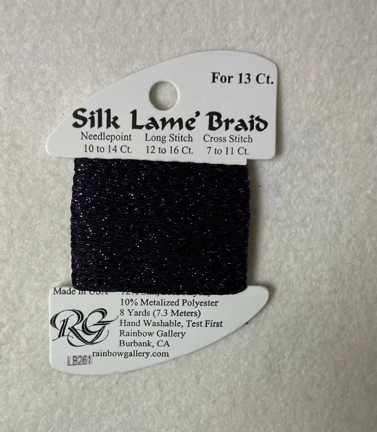 Silk Lame Braid Lb261 Eggplant 1