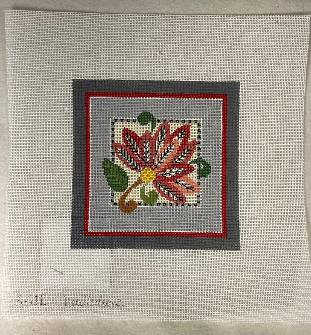 *Sale Needledeeva 661D Grey Flower 1