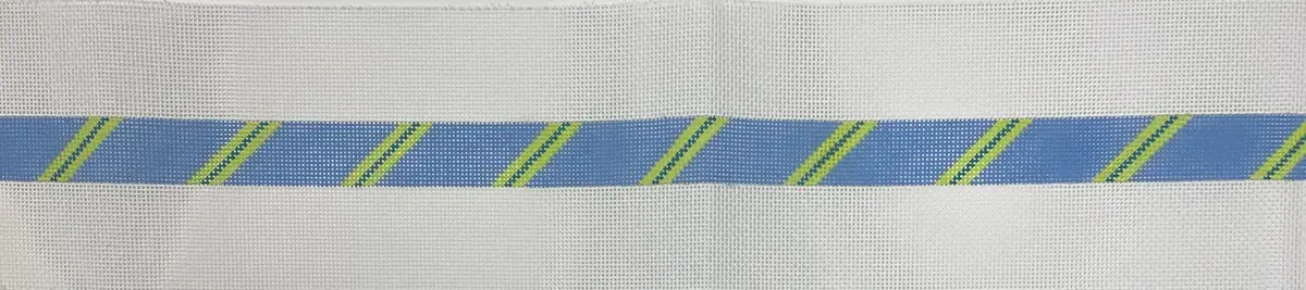 * The Meredith Collection 121Hh Diagonal Stripe- Periwinkle/ Lime/ Teal 13M 1