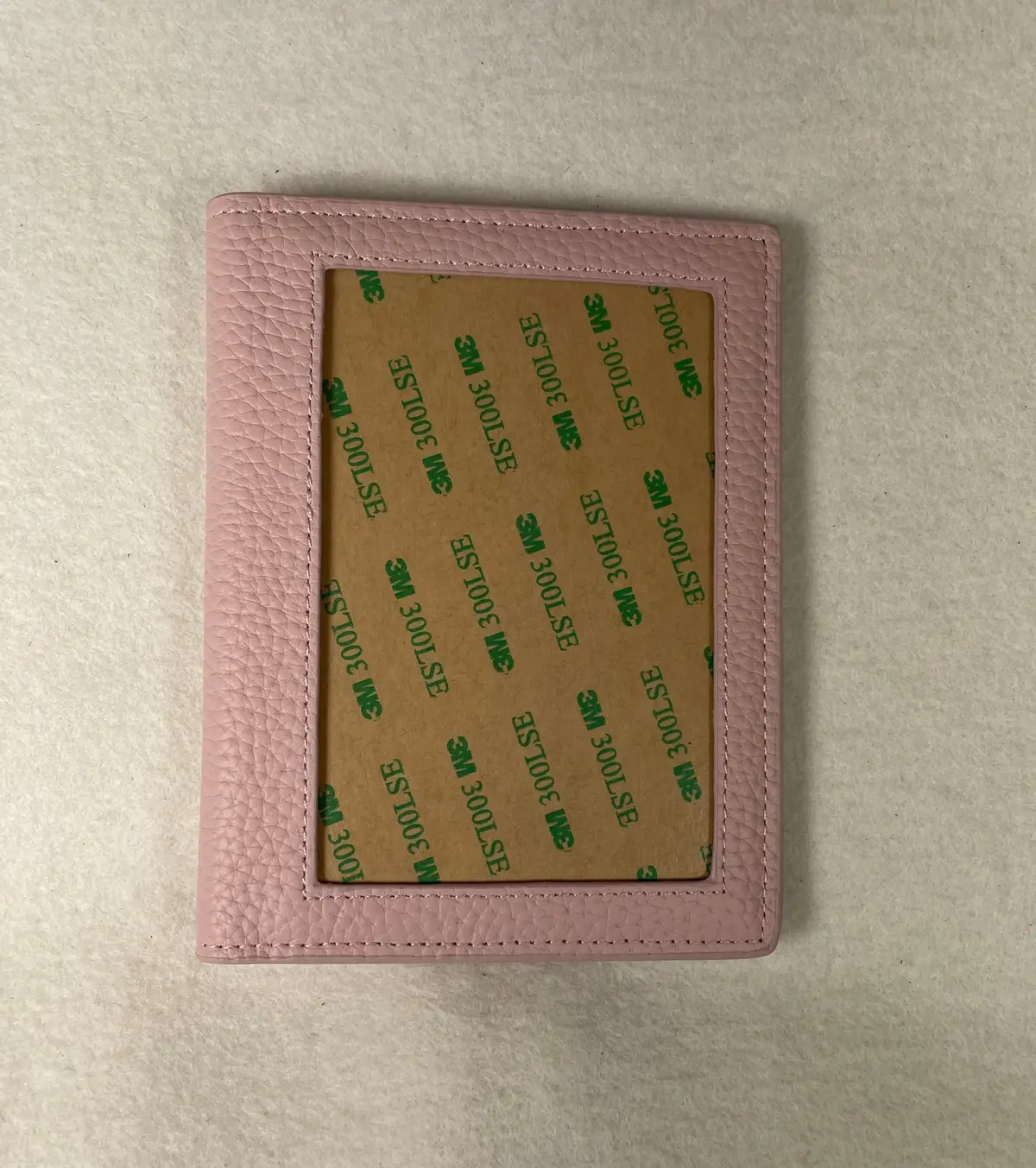Rachel Barri Self Finishing Passport Cover- Pebble Leather Pink 1