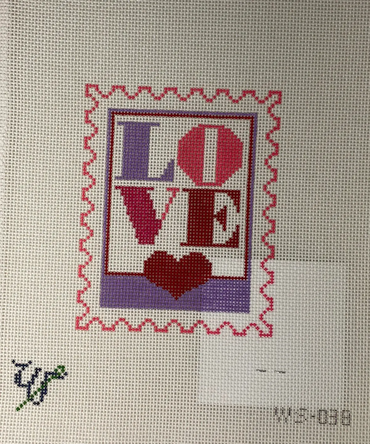 * Wipstitch Needleworks 038 Love Stamp 1
