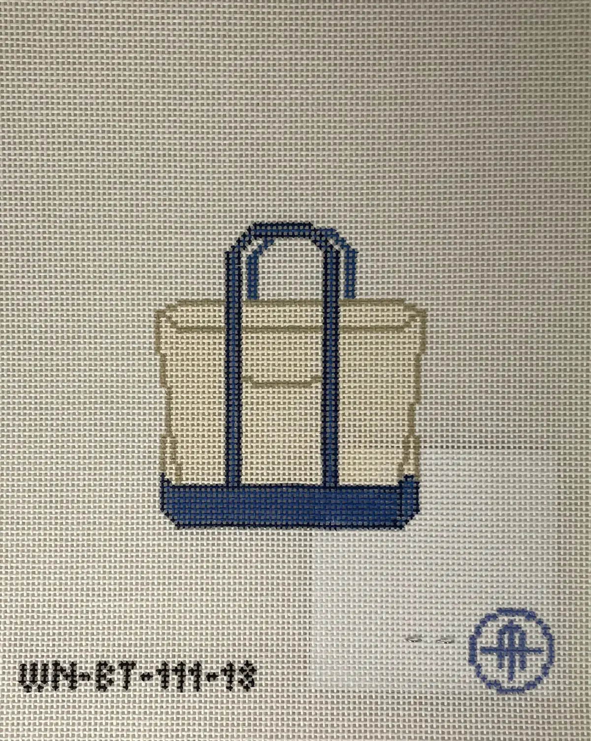 *Wheelhaus Needlepoint Bt111- Blue Tote - 18 Mesh 1