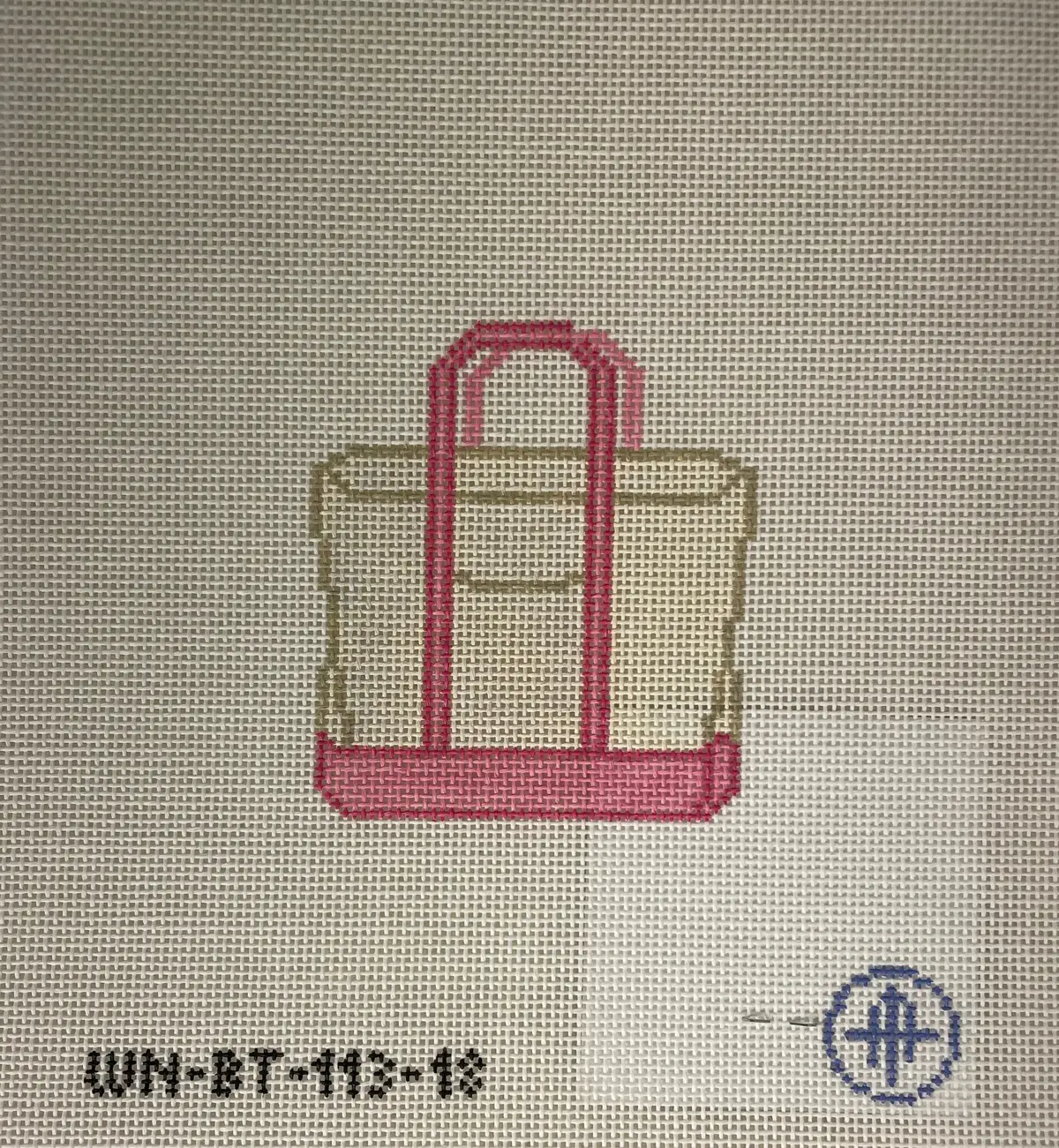 *Wheelhaus Needlepoint Bt113- Pink Tote - 18 Mesh 1