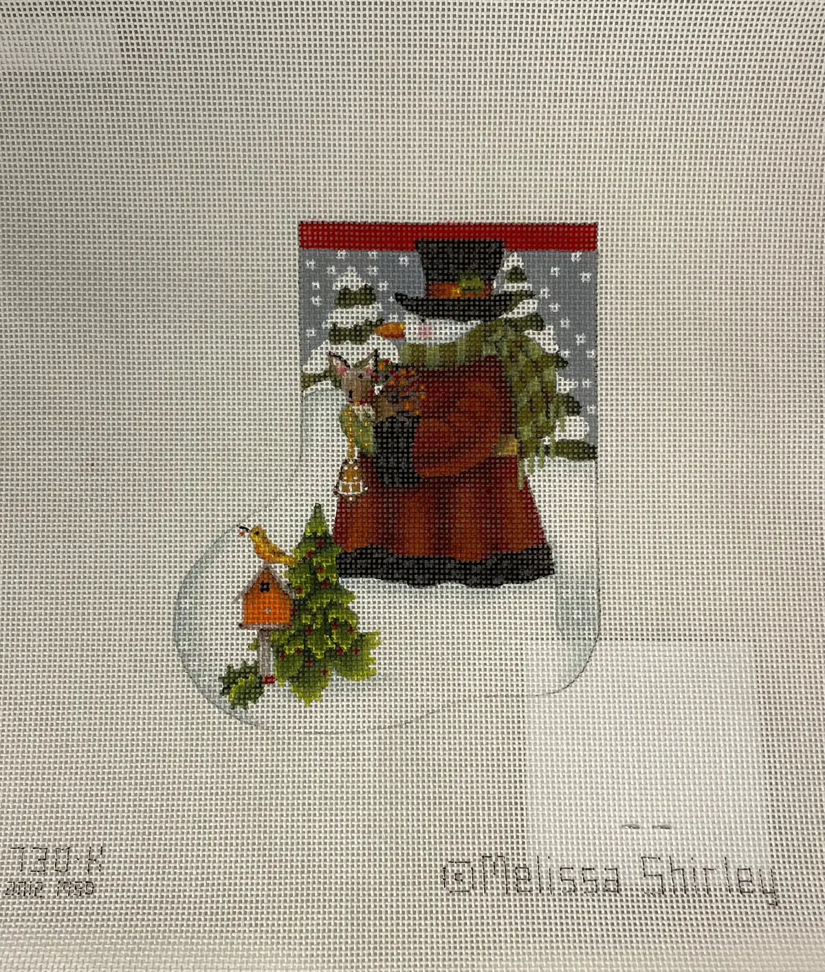 Melissa Shirley 730K Wildwood Snowman Mini-Stocking - 18M 1