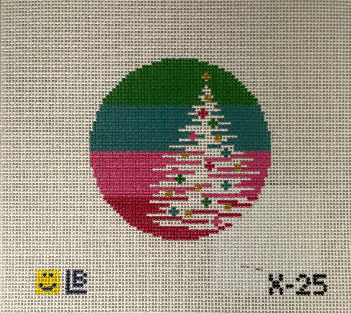 * Lauren Bloch Designs X25 Tree On Stripes, 13 Mesh 1