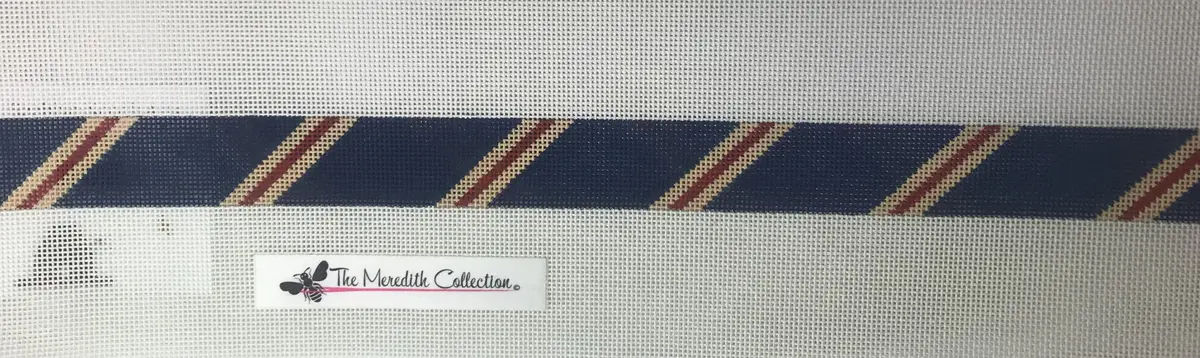 * Meredith Collection 121F Diagonal Stripe-Navy/Camel/Red Belt 1