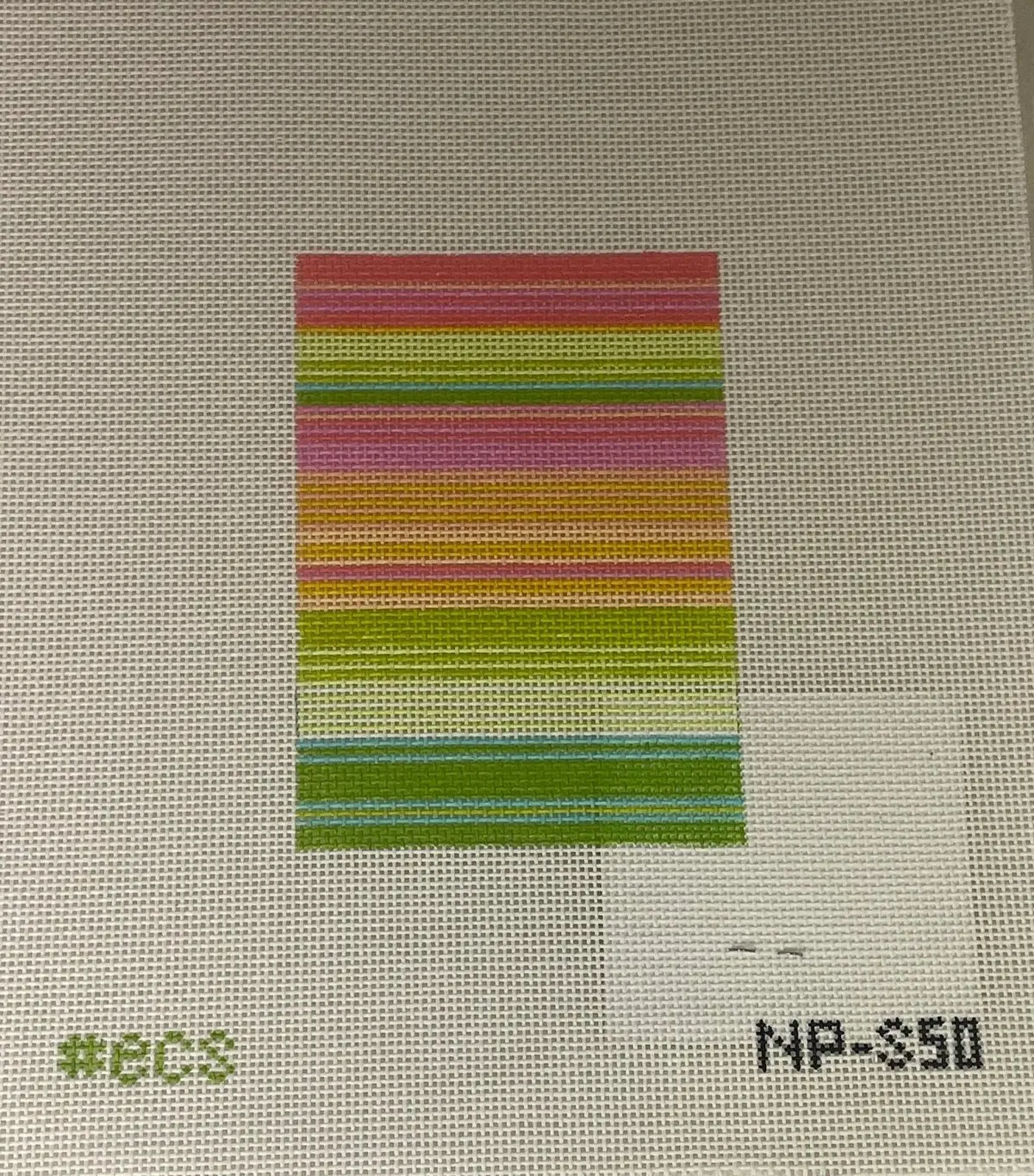* Elizabeth Crane Swartz Np-S50  Mimi Stripe Passport Insert - Pink And Green 1