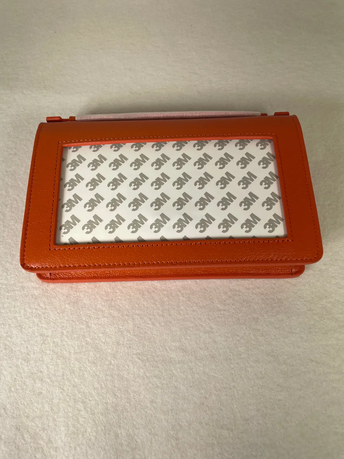 Rachel Barri The Everyday Clutch- Tangerine With Silver Chain 1