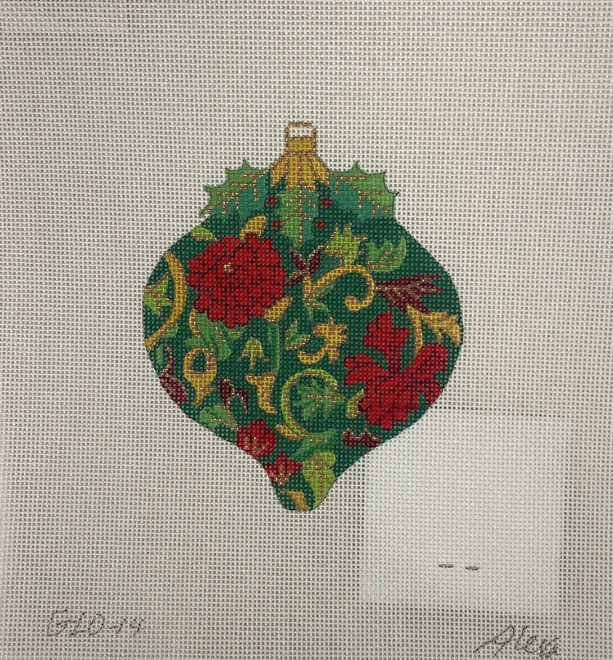 *Alexa Designs Glo14 Christmas Floral Ornament 1