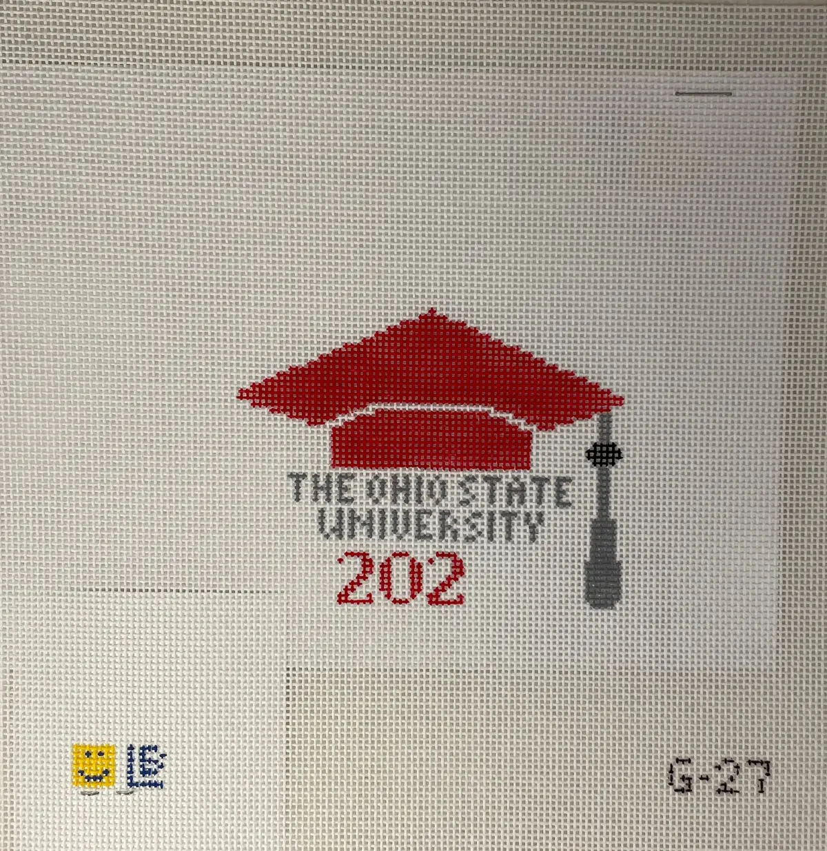 * Lauren Bloch Designs G27 Ohio State University Grad Cap 1