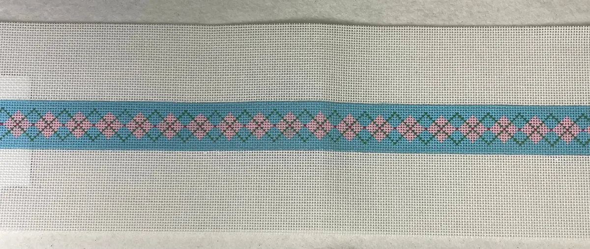 * Voila P613 Argyle Aqua Pet Collar 1