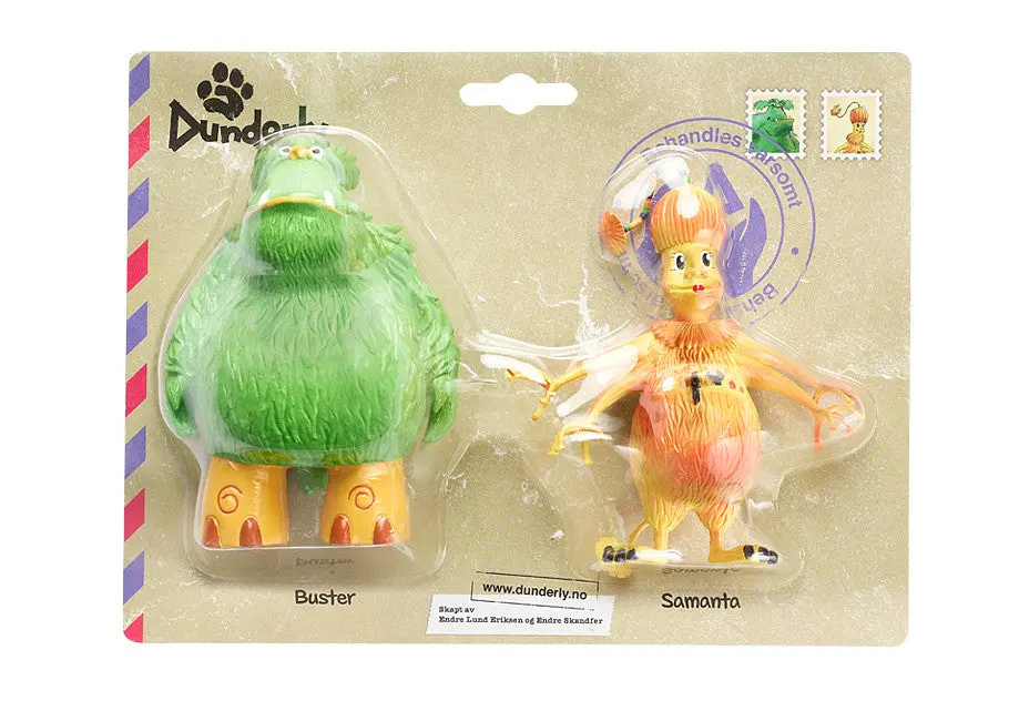 Plastfigurene Samanta Og Buster 1